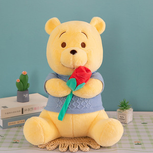 Peluche <span class=keywords><strong>Winnie</strong></span> the <span class=keywords><strong>Pooh</strong></span> con Sciarpa Floreale, Giocattolo di Peluche all'Ingrosso per Macchine Acchiappapeluche, San Valentino - Product Image 6