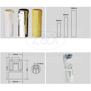 65มม. สามสีตัวยึดแบบสกรูสำหรับตกแต่งบ้านโคมระย้าโคมไฟ E14ที่ยึดโคมไฟโลหะ - Product Image 3