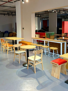 Juego de Mesa y Sillas de Madera Maciza Estilo Coreano con Estructura Metálica para Restaurantes de Comida Rápida, Tiendas de Aperitivos y Fideos, <span class=keywords><strong>Lanzhou</strong></span> Lamian Mala Tang - Product Image 4