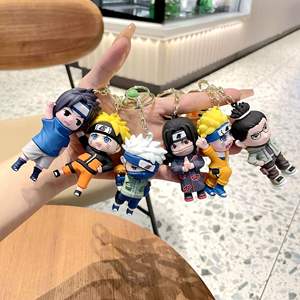 Venta al por mayor creativo Japón dibujos animados 3D Uzumaki Pvc figuritas llaveros mochilas coche colgantes llavero para Anime amantes regalos - Product Image 3