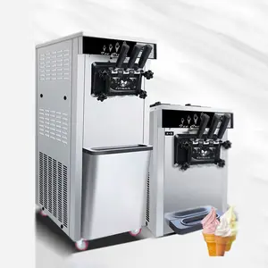 Tự động 3 hương vị Cấu trúc thép không gỉ Ice Cream Máy bán hàng tự động Maker thương mại mềm phục vụ máy làm kem