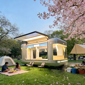 Stylish Outdoor Food Kiosk Mobile Coffee Snack <b>Trailer</b> with Custom Interior - Product Image 1