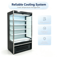 Refrigerador Comercial Vertical con Cortina de Aire para Supermercados, Sin Escarcha, Control Preciso de Temperatura, Fabricación OEM Personalizada