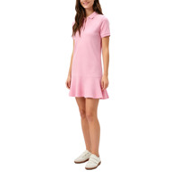 Vestido Polo de Manga Corta para Mujer, Casual, con Cuello y Botones, Dobladillo con Volantes, Mini Vestido de Verano para Golf, Tenis, Estilo Camiseta