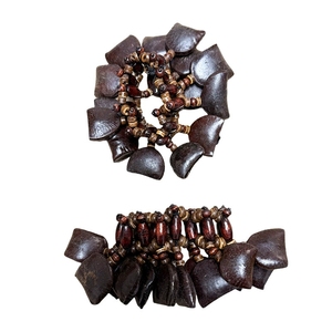 Pulsera de Cuentas de Madera con Conchas de Frutas Naturales al por Mayor, Accesorio de Percusión para Danza Africana con Tambor de Muñeca - Product Image 3