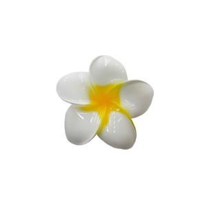Pince à cheveux frangipanier bicolore brillante de 8 cm pour femmes et filles - Product Image 1