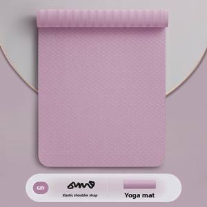 Tapis de <span class=keywords><strong>yoga</strong></span> universel transfrontalier en TPE, 8 mm d'épaisseur, absorbant les chocs, antidérapant, avec sangle de transport, longueur 183 cm, respectueux de l'environnement - Product Image 6