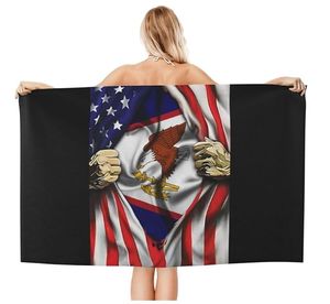 Personnalisé Amérique Drapeau Albanais Serviette De <span class=keywords><strong>Plage</strong></span> Bain À La Mode Drapeau National Style Couverture Léger <span class=keywords><strong>Plage</strong></span> Vintage Mince Serviettes - Product Image 2