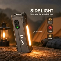 Lampe de poche de camping rechargeable EF02 1000LM, focalisation réglable, porte-clés, étanche IP65, USB-C, alliage d'aluminium, vente en gros OEM/ODM