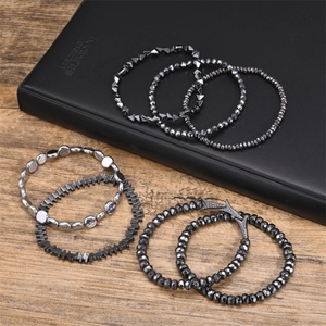 Pulsera de Alta Gama Personalizada, Delicada, Regalo para Hombre, Pulseras de Cadena con Cuentas Negras de Alta Calidad - Product Image 2