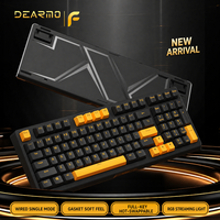 Clavier de jeu mécanique F99 avec interrupteur optique, rétroéclairage RGB, 97 touches, filaire USB, faible latence, pour bureau, ordinateur de bureau, joueur