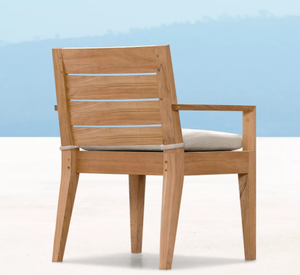 Meubles d'extérieur en bois de luxe moderne, chaise de salle à manger en teck massif, ensemble de table de salle à manger en teck pour l'extérieur - Product Image 6