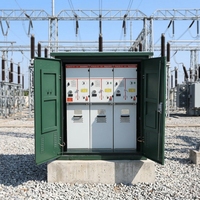 Ensemble complet de poste de transformation en coffret, unité de distribution annulaire (RMU) 12 kV, appareillage de commutation moyenne tension isolé au gaz SF6