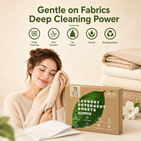 Feuilles de lessive premium OEM/ODM, 36 pièces/boîte, écologiques, puissant détachant, parfum longue durée
