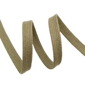来样定做环保编织绳线耐用棉绳衣服彩色9毫米棉扁绳绳