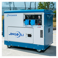 Hochleistungs 5kW 50/60Hz Wassergekühlter Leiser Industrieller 3-Phasen-Dieselgenerator mit 12V DC Elektrostart ATS Mobil