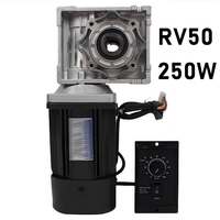 Motorreductor de tornillo sin fin PLC RV50 de 1350 rpm, 250 W, CA 220 V con controlador al por mayor