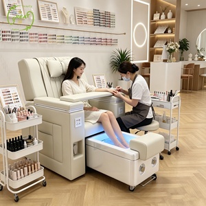 Fauteuil de <span class=keywords><strong>pédicure</strong></span> de luxe avec spa pour les pieds, sans plomberie, avec dossier inclinable massant, pour salon de manucure et spa - Product Image 1