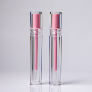 Màu 4 ml Lip Gloss Vòng rõ ràng trong suốt màu hồng bàn chải xử lý rỗng nhựa <span class=keywords><strong>Lipgloss</strong></span> Ống Silicone Applicator - Product Image 5