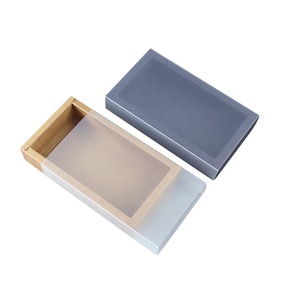 Biểu Tượng Tùy Chỉnh Kraft Giấy Bánh Hộp Quà Tặng Tái Chế Trượt Các Tông Ngăn Kéo Bao Bì Cho Vớ <span class=keywords><strong>PVC</strong></span> Rõ Ràng Cửa Sổ Cho Hiển Thị - Product Image 4