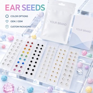 Kit de Semillas <span class=keywords><strong>Auriculares</strong></span> para el Oído, Color Dorado, para Bienestar y Relajación, Semillas de Acupresión, Directo de Fábrica - Product Image 1