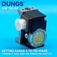 Contrôleur de pression réglable gaz-air DUNGS GW50A6 pour équipements de combustion, de ventilation et de chauffage
