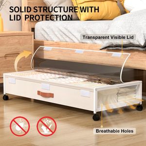 حاويات تخزين بدرج حديث ومدرّجة ومانعة للغبار وعجلات قابلة للطي مع أغطية للأحذية والملابس - Product Image 5