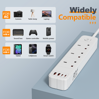 Multiprise de table avec 3 prises CA et 2 ports USB, 1,9 m, chargeur rapide PD20W