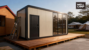 WELLCAMP - Cabaña Modular Fácil <span class=keywords><strong>de</strong></span> Montar, Tipo Apple, <span class=keywords><strong>de</strong></span> 20 pies, Oficina para Obras <span class=keywords><strong>de</strong></span> Construcción, Casa Prefabricada Lista para Usar, Transportable - Product Image 2