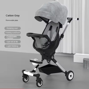 Có thể gập lại Trọng lượng nhẹ xe đẩy em bé 3-in-1, du lịch thân thiện với có thể điều chỉnh tán & Recliner, an toàn cho trẻ sơ sinh trẻ mới biết đi trẻ em - Product Image 4