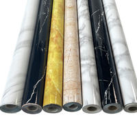 Papier peint PVC auto-adhésif moderne effet marbre Dewdecor, imperméable et résistant à l'huile, facile à nettoyer pour les murs de cuisine domestique