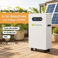 Batterie mobile au lithium de 16 kWh à performance supérieure pour système d'énergie solaire, compatible avec les onduleurs Deye SRNE Solis Growatt