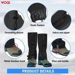 Guêtres de randonnée WOQI en tissu Oxford, coupe-vent, anti-poussière, pour la montagne, la randonnée, le camping, unisexe adulte, protection contre la neige - Product Image 5