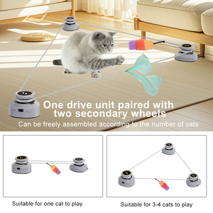 Jouets électroniques interactifs automatiques télécommandés pour chats d'intérieur et chatons, pour l'entraînement, l'exercice et les jeux de sport avec ficelle - Product Image 4