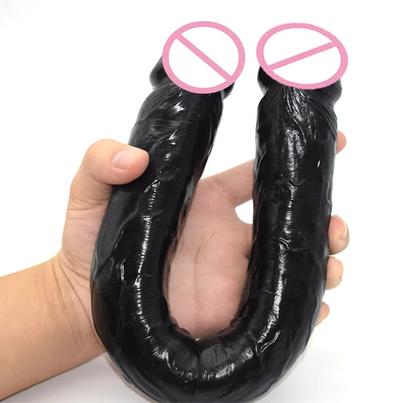 Waatfaak-gode en PVC pour femmes, jouet sexuel, pénis super long, double tête, accessoire à main, massage vaginal