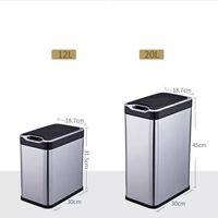Poubelle à induction intelligente en acier inoxydable, seau à couches pour cuisine intérieure, chambre à coucher, poubelle de recyclage