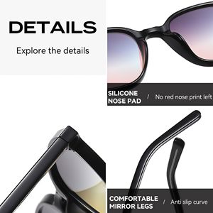 Lunettes de soleil ovales polarisées UV400 tendance en film coloré Sunray, lunettes de soleil de créateur pour femmes, lunettes de soleil rétro pour hommes, lunettes de soleil vintage - Product Image 3