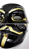 Masque décoratif en PVC pour Halloween, Noël, remise de diplôme, fête, cosplay, avec lumière LED, Vendetta Hacker