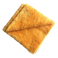 Serviette de voiture en microfibre corail de haute qualité 500 g/m² 40x40 cm, séchage rapide, absorbante, sans bords, pour le detailing automobile