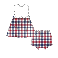 Robe pour filles et enfants avec drapeau américain patriotique du 4 juillet, personnalisée avec des étoiles et des rayures, barboteuse à volants pour bébé