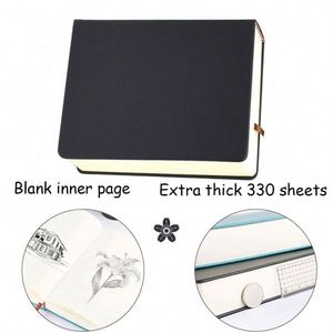 Custom Leather Hardcover A5 <b>Journal</b> Notebooks with Thermal Binding 100 Sheets for Drawing & School Supplies Gift - Product Image 2
