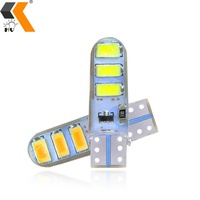 Ampoule LED HOLY T10 5630 6SMD Canbus 12V 18W 380LM pour plaque d'immatriculation, éclairage intérieur de voiture, PVC étanche