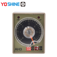 YOSHINE AH3-A Relay Penunda Waktu, AC110V AC 220V DC12V Relay Timer yang Dapat Disesuaikan dengan Pengaturan Multi-Range untuk Kontrol Industri