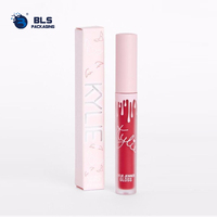 Boîte d'emballage en papier longue et pliable rose pour rouge à lèvres cosmétique de luxe, impression personnalisée, livraison directe d'usine, avec votre propre logo