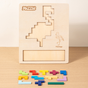 Jeu de puzzle <span class=keywords><strong>Tangram</strong></span> pour enfants, jouet éducatif pour développer l'intelligence précoce des garçons et des filles, puzzle russe - Product Image 2