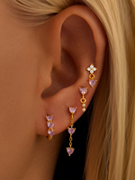 Nouvelles boucles d'oreilles en argent sterling S925 plaqué or, avec diamants assortis, pour le quotidien, très tendance et originales