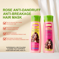 UUKKG Promotion Shampoing Réparateur Anti-Pelliculaire à la Rose et à la Lavande, Contrôle du Sébum, Anti-Casse, Masque Capillaire, Série Lavage Cheveux 325ml