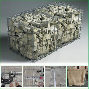 Yüksek Mukavemetli <span class=keywords><strong>Gabion</strong></span> Kutusu <span class=keywords><strong>8x10</strong></span> Tip 83mm Örgü 27 30mm Tel Çapı Çinko Kaplama ve 39mm Takviyeler ile Eğim Stabilizasyonu için - Product Image 2