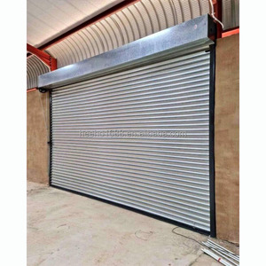 Puerta de <span class=keywords><strong>persiana</strong></span> enrollable de acero galvanizado lateral deslizante vertical automática con cerradura inteligente para almacén y fábrica. - Product Image 1