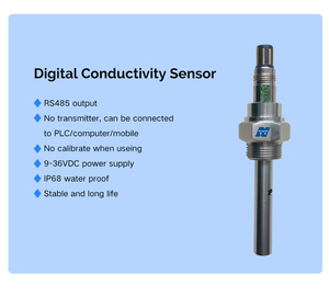Sensor de conductividad de electrodo TDS nuevo industrial en línea 4-20ma Sonda de conductividad de sensor EC de agua analógica - Product Image 5